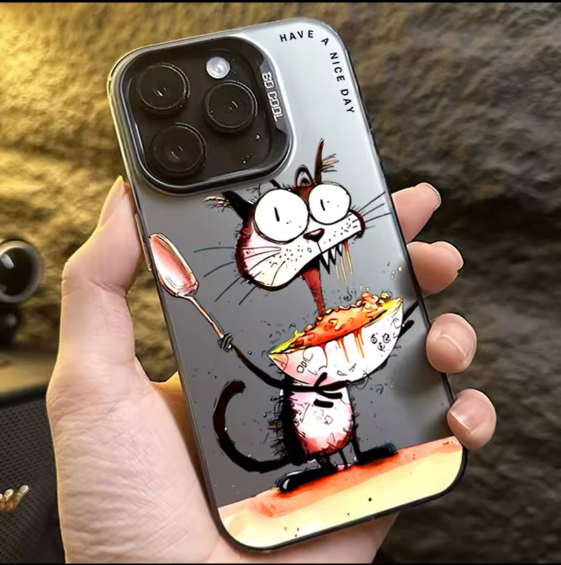 Personalized graffiti Cartoon Cat Phone Case For iPhone