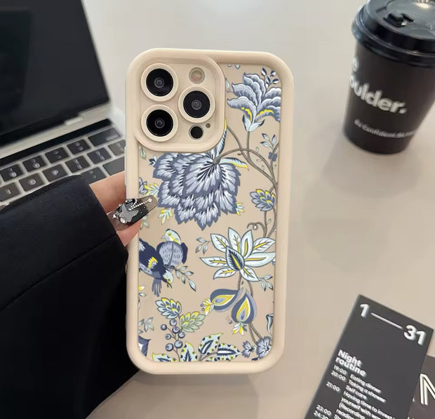 Case For iPhone 16 Cases iPhone 15 Pro Max Case Flower Printed Phone Case