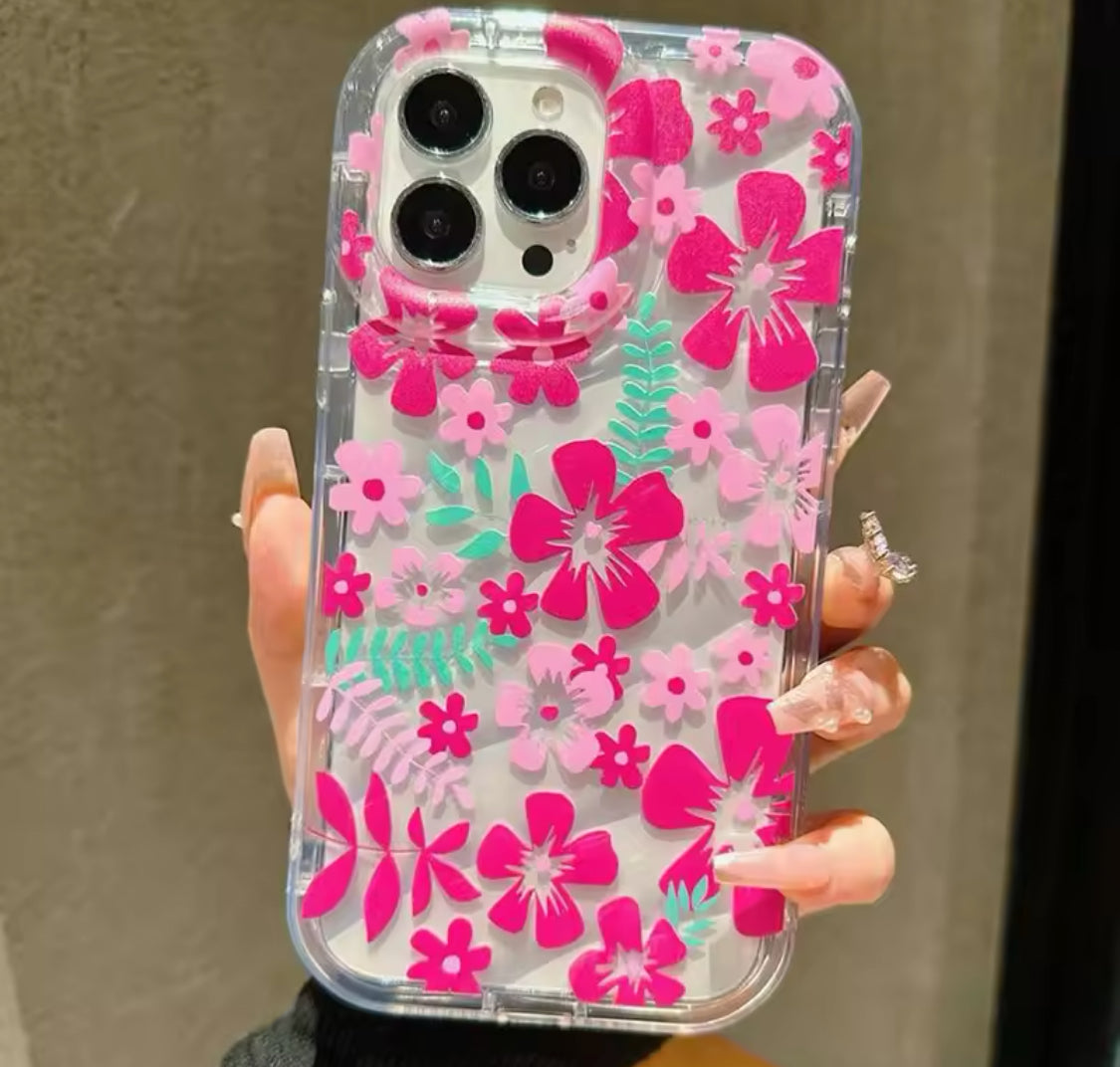 Flower Summer Pink Floral Phone Case For iPhone