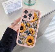 Case For iPhone 16 Cases iPhone 15 Pro Max Case Flower Printed Phone Case