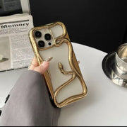 Hollow Snake Plating Phone Case For iPhone