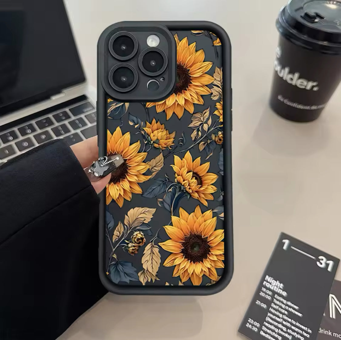 Case For iPhone 16 Cases iPhone 15 Pro Max Case Flower Printed Phone Case