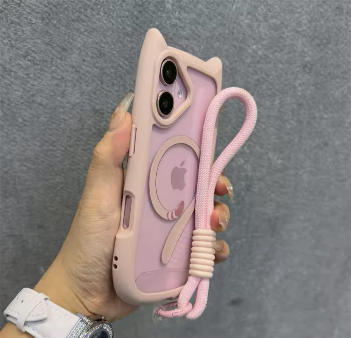 Cute Cat Ear Magsafe Case for iPhone