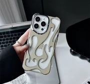 New 3D Flame pattern Hollow Slim Phone Case for iPhone