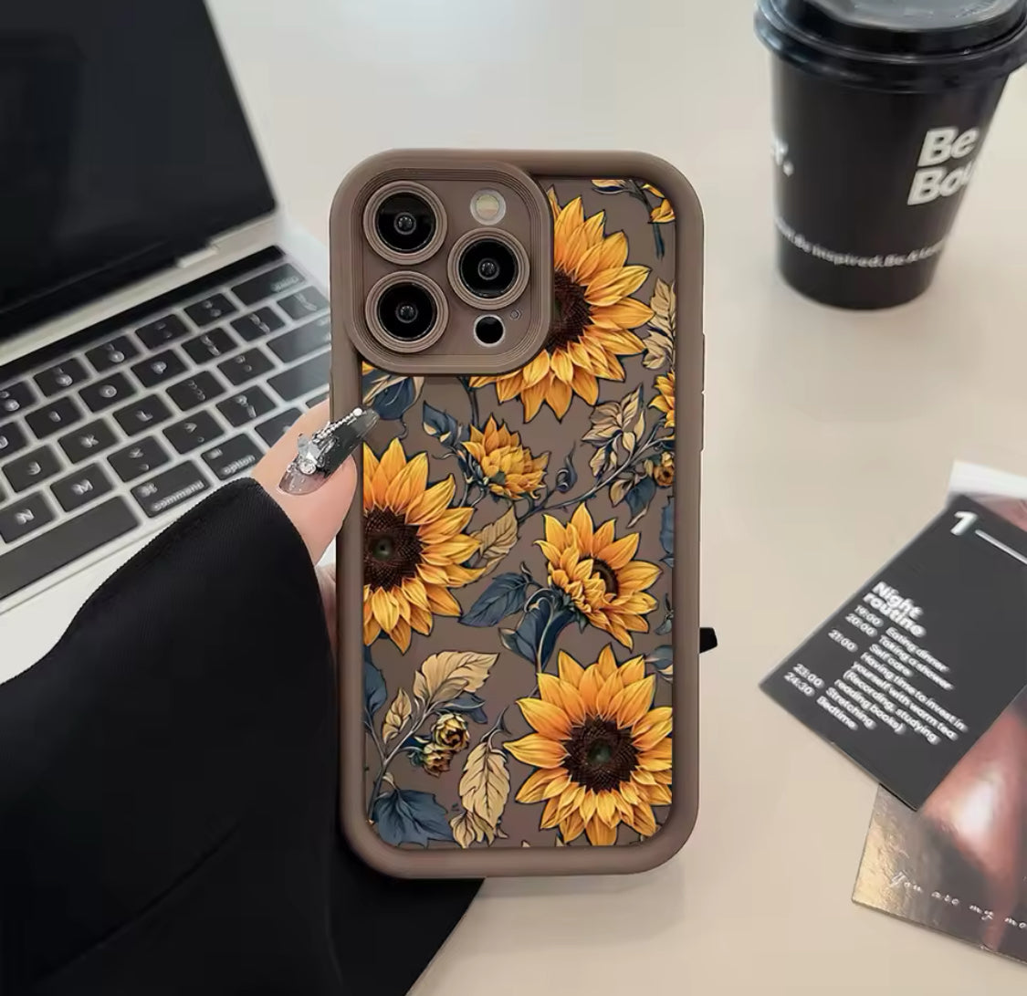 Case For iPhone 16 Cases iPhone 15 Pro Max Case Flower Printed Phone Case