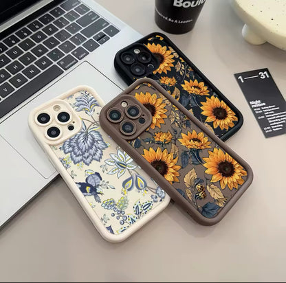 Case For iPhone 16 Cases iPhone 15 Pro Max Case Flower Printed Phone Case