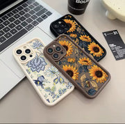 Case For iPhone 16 Cases iPhone 15 Pro Max Case Flower Printed Phone Case