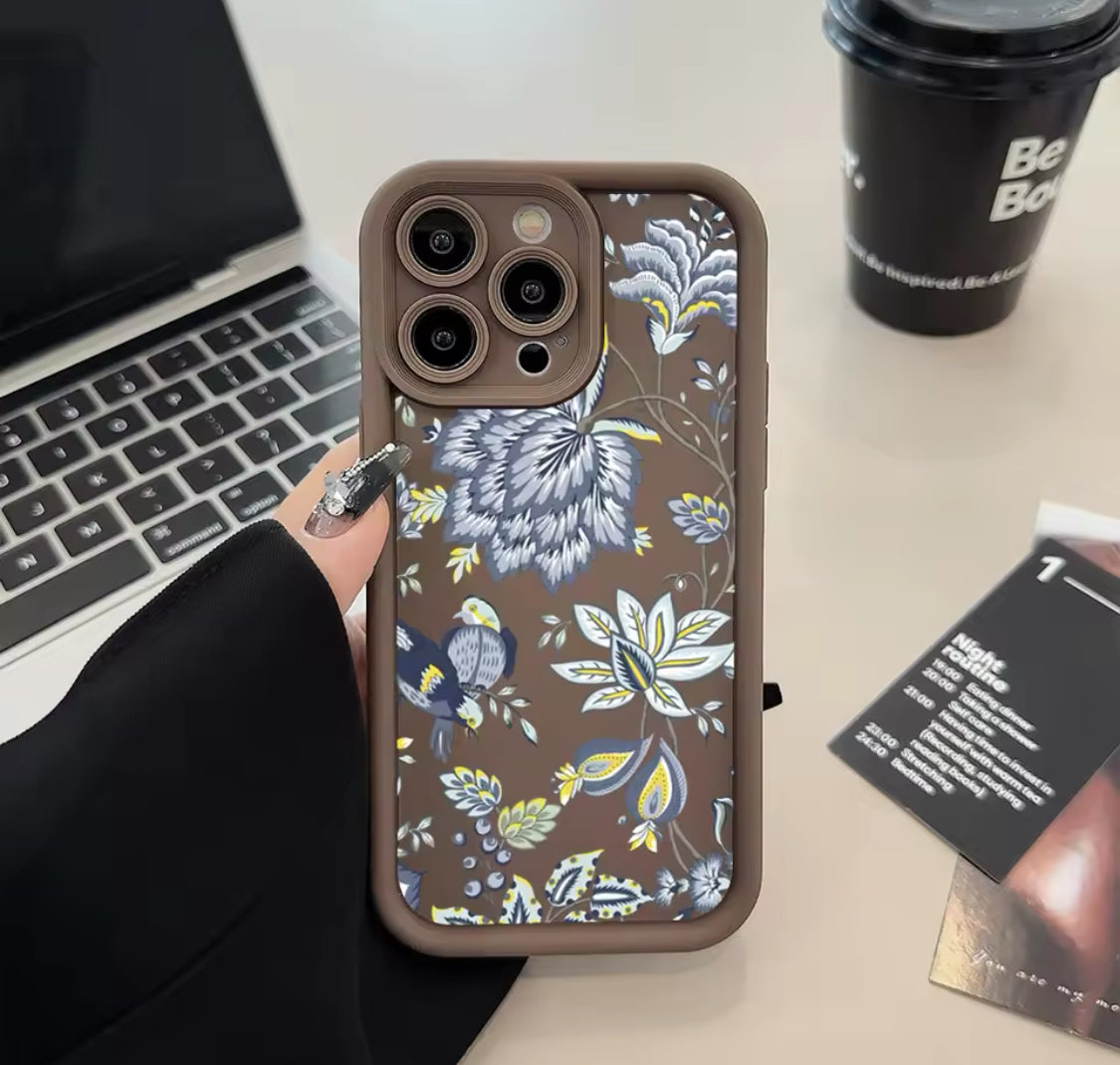 Case For iPhone 16 Cases iPhone 15 Pro Max Case Flower Printed Phone Case