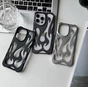 New 3D Flame pattern Hollow Slim Phone Case for iPhone