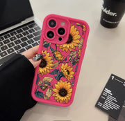 Case For iPhone 16 Cases iPhone 15 Pro Max Case Flower Printed Phone Case