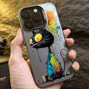 Personalized graffiti Cartoon Cat Phone Case For iPhone