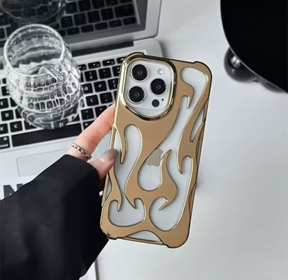 New 3D Flame pattern Hollow Slim Phone Case for iPhone